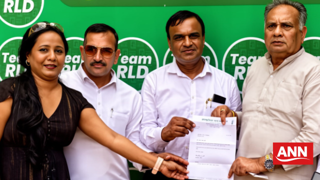 राजीव तोमर को नियुक्ति पत्र सौंपते रालोद के राष्ट्रीय महासचिव त्रिलोक त्यागी