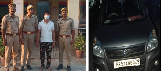पुलिस गिरफ्त में मासूम का हत्यारा एवं बरामद वैन