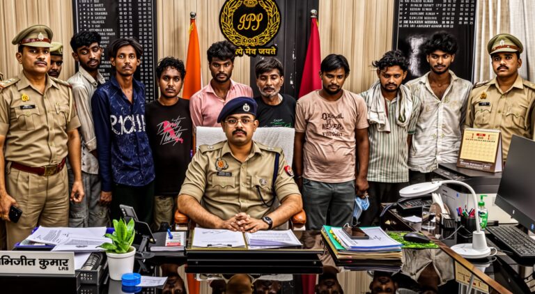 पुलिस की गिरफ्त में लूट के आरोपी