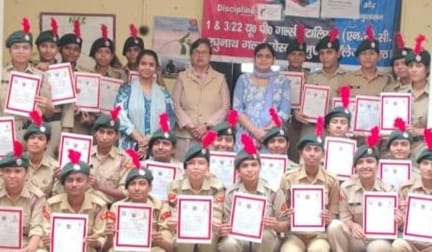 57 एनसीसी कैडेट को मिले प्रमाण पत्र