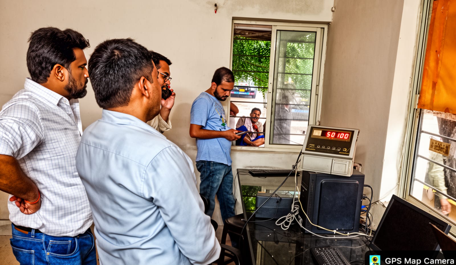 परतापुर स्थित एफसीआई गोदाम पर निरीक्षण करते तौल एवं माप अधिकारी