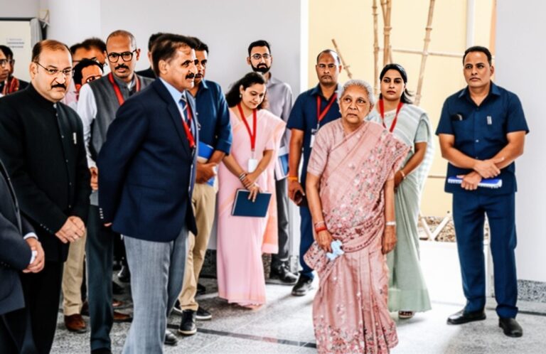 मेजर ध्यानचंद खेल विश्वविद्यालय का निरीक्षण करने पहुंची उत्तर प्रदेश की राज्यपाल आनंदीबेन पटेल