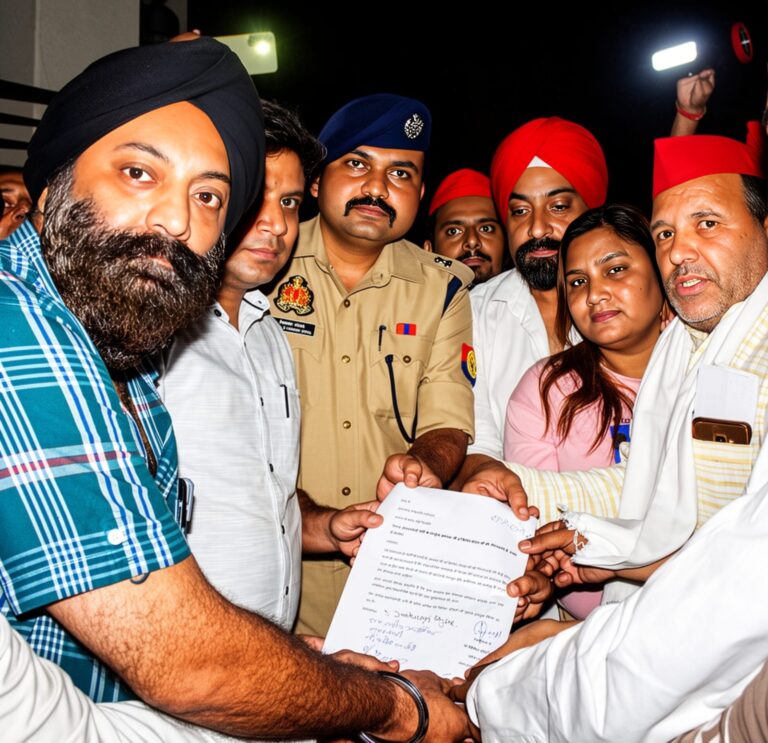 लाठी चार्ज और गिरफ्तारी के विरोध में एसपी सिटी को ज्ञापन सौंपते समाजवादी पार्टी के कार्यकर्ता