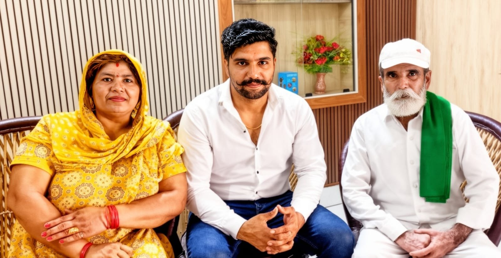 माता-पिता के साथ गौरव सिरोही