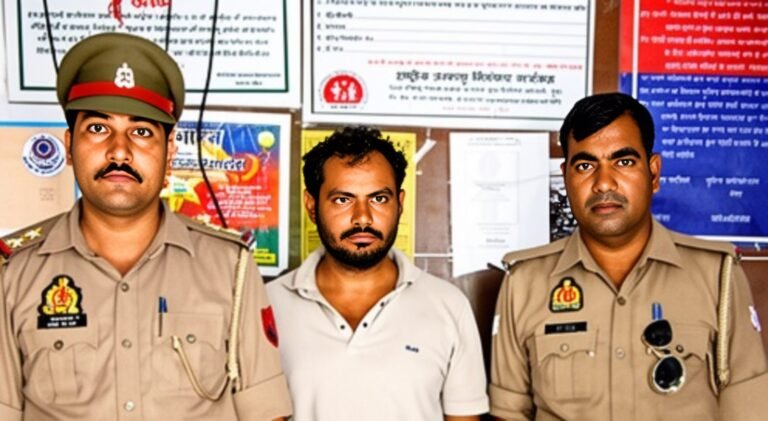 पुलिस गिरफ्त में आरोपी