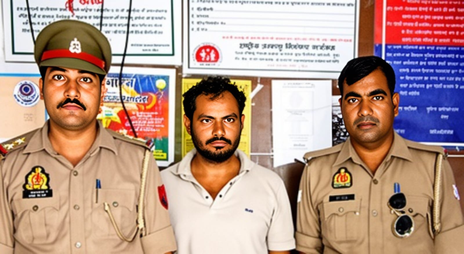 पुलिस गिरफ्त में आरोपी