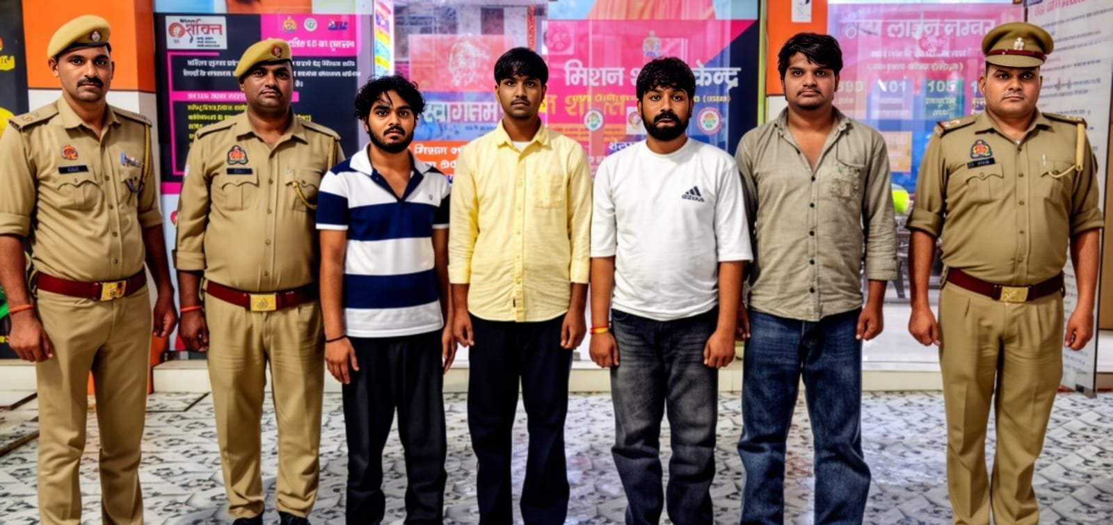 पुलिस गिरफ्त में आरोपी