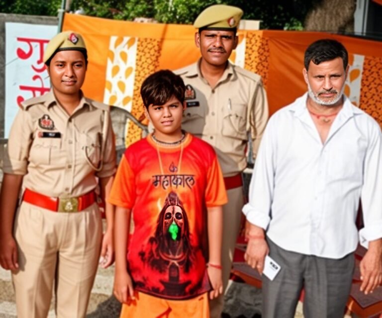 कावड़ यात्रा में बिछड़े बालक को परिजनों को किया सुपुर्द