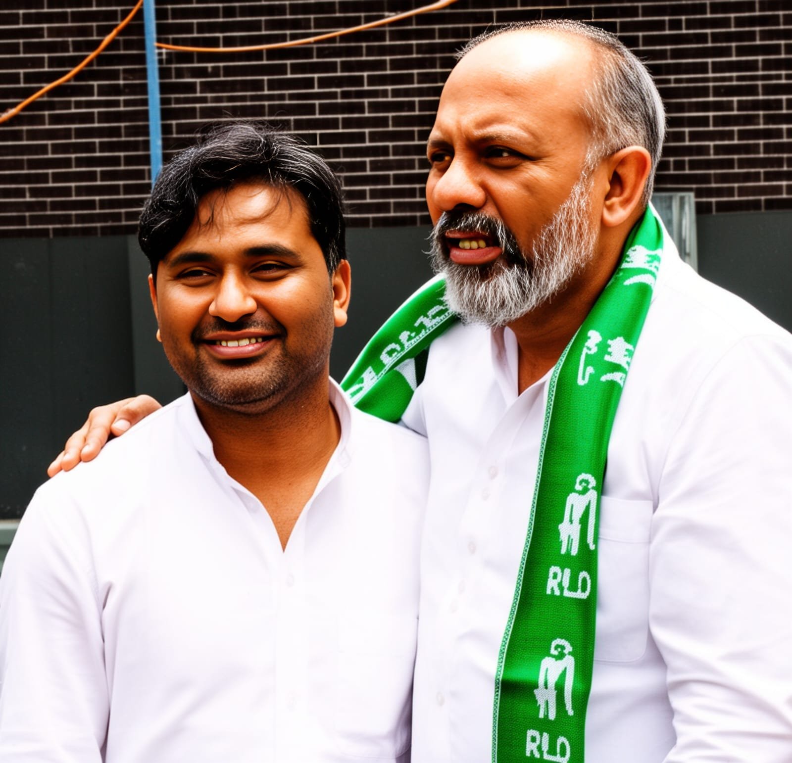 दीपक गोंड को बधाई देते रालोद नेता विनय प्रधान