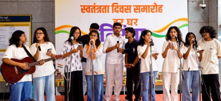 देश भक्ति के गीतों से गूंज आनंद विहार स्टेशन