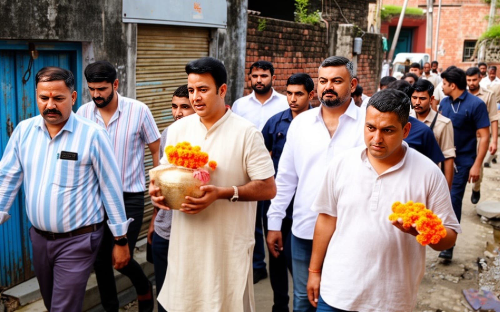 रविदास जी की 650वीं जयंती पर निकाली गई कलश यात्रा में शामिल पूर्व भाजपा विधायक संगीत सोम