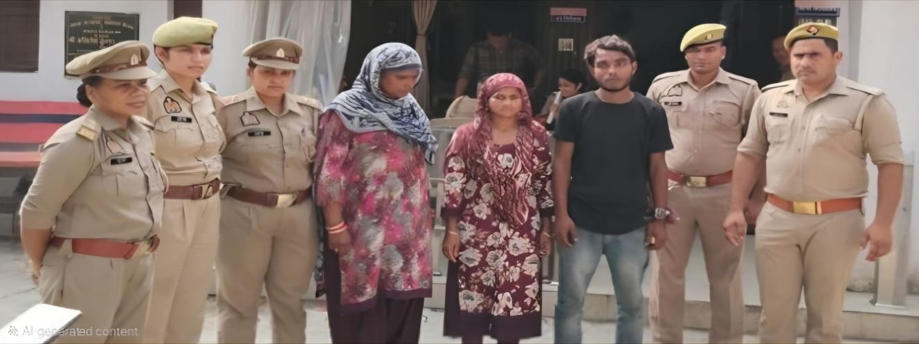 पुलिस गिरफ्त में महिला के हत्यारे