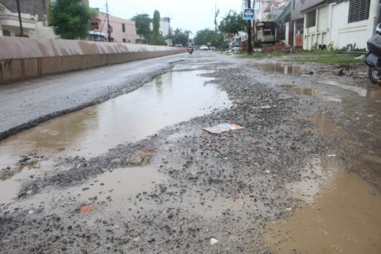 शास्त्रीनगर क्षेत्र की बदहाल सड़कें