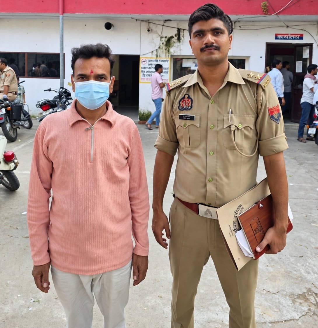 पुलिस गिरफ्त में आरोपी