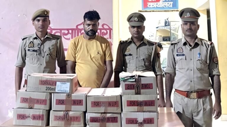 थाना इंचौली पुलिस की गिरफ्त में अवैध शराब तस्कर