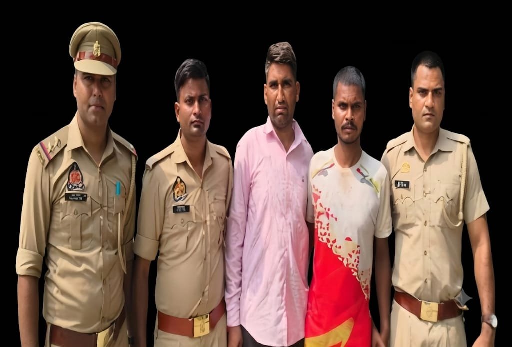 पुलिस गिरफ्त में हत्या आरोपी
