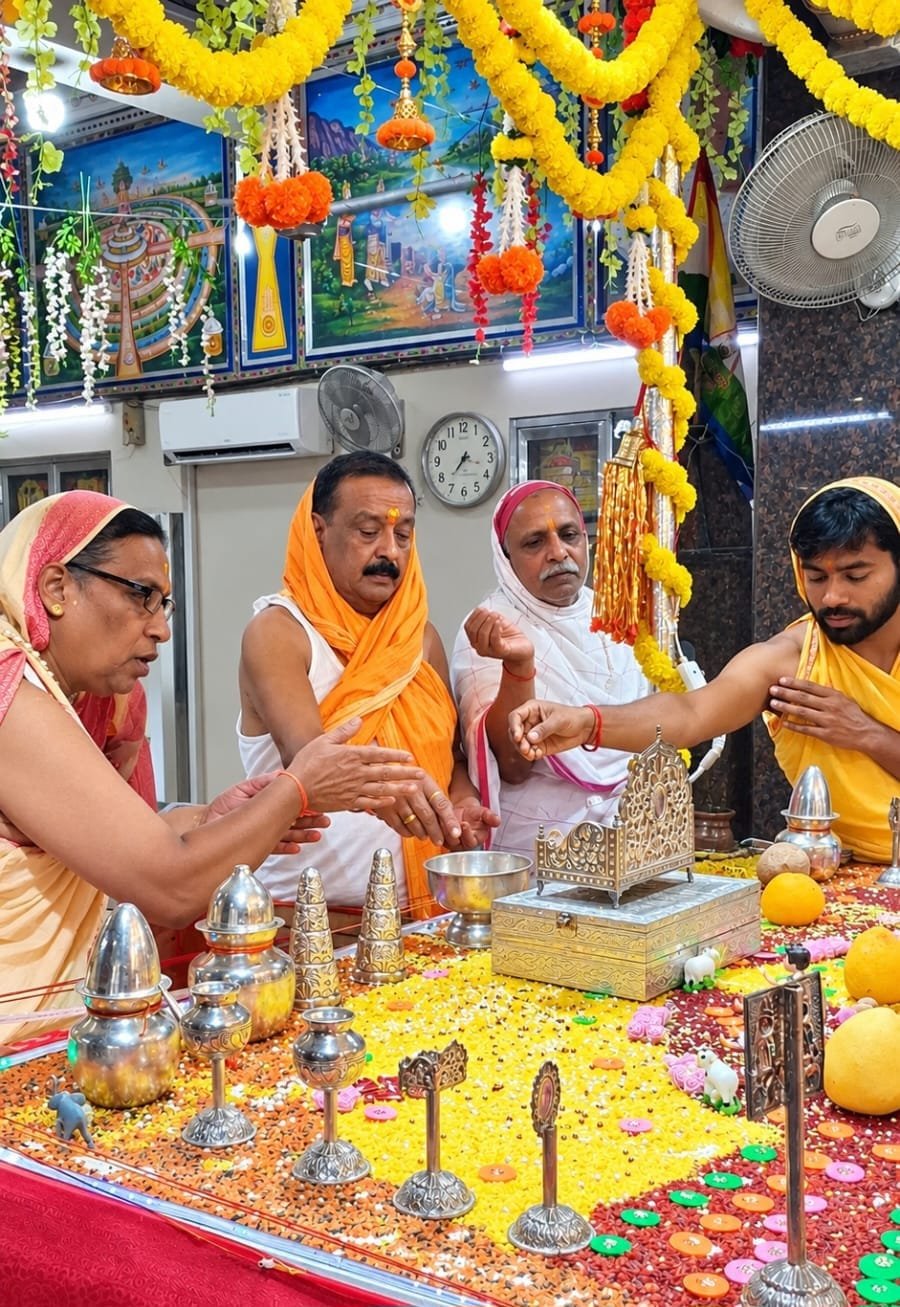 दस लक्षण महापर्व के अवसर पर भक्ति भाव के साथ शांति धरा बही