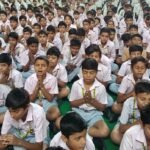 वन्दे मातरम् के एक सौ पचास वर्ष पूर्ण होने पर छात्र छात्राओ ने दी प्रस्तुति