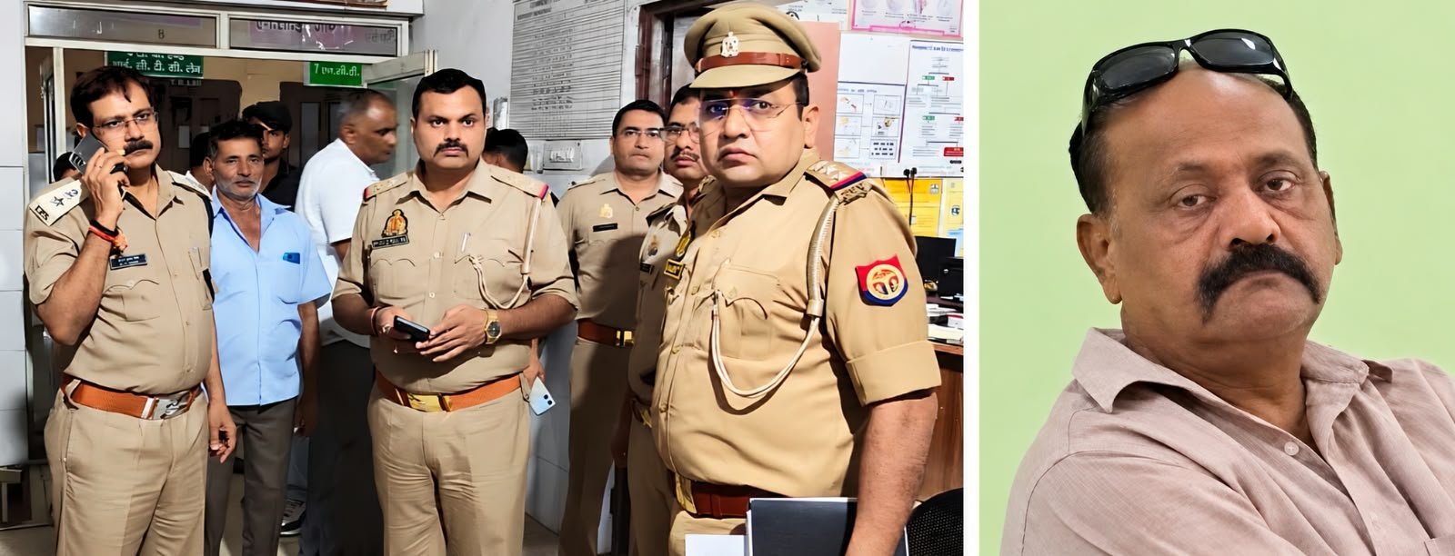 पत्रकार की मौत के बाद जांच करने पहुंची पुलिस एवं पत्रकार नसीम का फाइल फोटो।