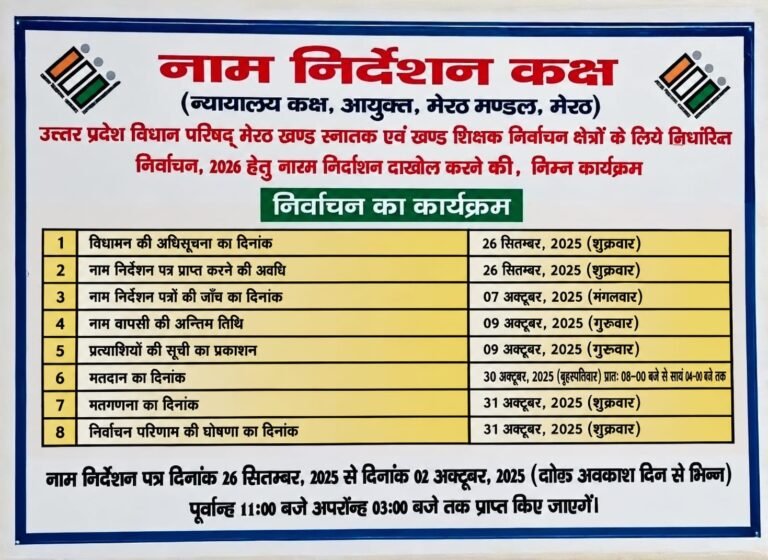 खंड स्नातक और खंड शिक्षक निर्वाचन के मतदान के कारण 23 अक्टूबर को विद्यालयों में अवकाश