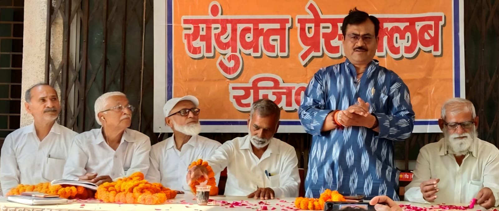 संयुक्त प्रेस क्लब के कार्यकारिणी विस्तार कार्यक्रम के मौके पर संबोधित करते धर्मेंद्र तोमर